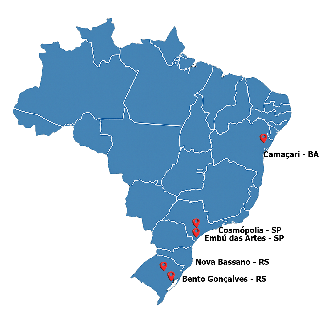 Mapa de atuação